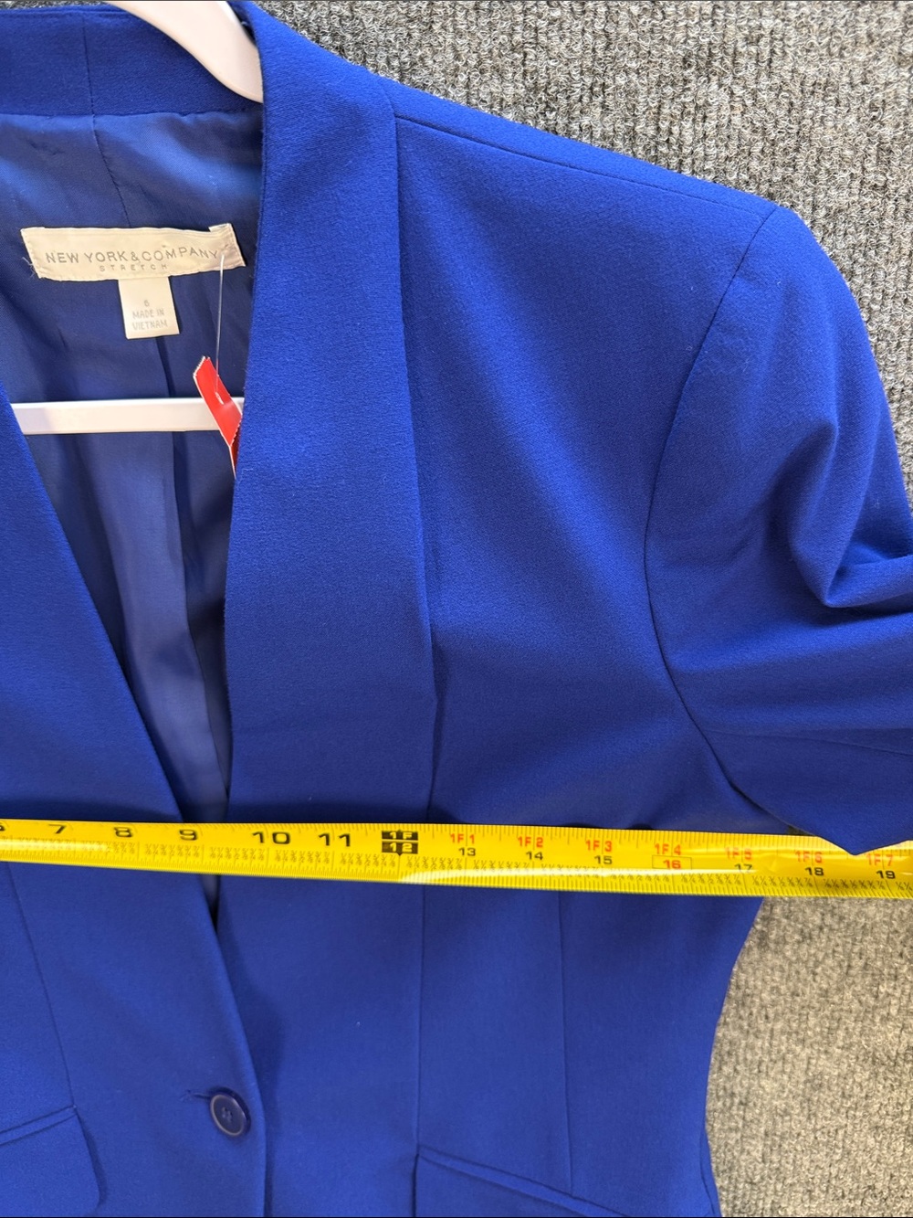 New York & Company Cobalt Blue Single-Button Blazer Size 6 - Picture 4 of 10
